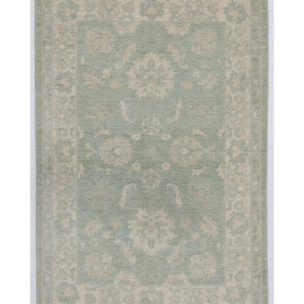 Serenity 3' 3" X 4' 10" Hand Knotted Wool Rug 3' 3" X 4' 10" (99 X 147) / Green / Wool
