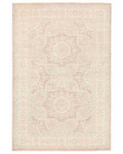 Serenity 4' 1" X 6' 4" Hand Knotted Wool Rug 4' 1" X 6' 4" (124 X 193) / Lilac / Wool