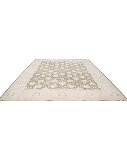 Serenity 11' 11" X 14' 5" Hand Knotted Wool Rug 11' 11" X 14' 5" (363 X 440) / Green / Wool
