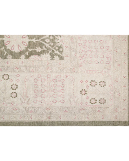 Serenity 11' 11" X 14' 5" Hand Knotted Wool Rug 11' 11" X 14' 5" (363 X 440) / Green / Wool