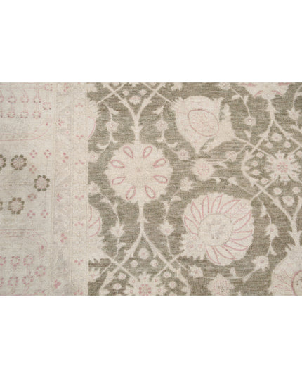 Serenity 11' 11" X 14' 5" Hand Knotted Wool Rug 11' 11" X 14' 5" (363 X 440) / Green / Wool