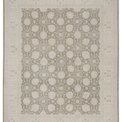 Serenity 11' 11" X 14' 5" Hand Knotted Wool Rug 11' 11" X 14' 5" (363 X 440) / Green / Wool