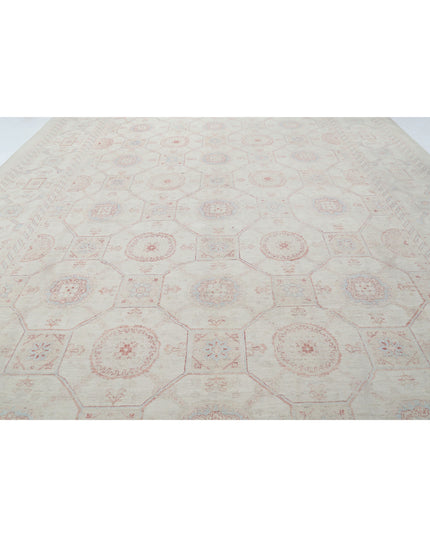Serenity 12' 0" X 17' 3" Hand Knotted Wool Rug 12' 0" X 17' 3" (366 X 526) / Ivory / Wool
