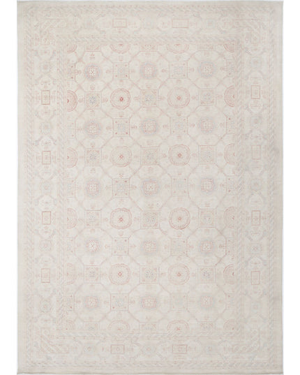 Serenity 12' 0" X 17' 3" Hand Knotted Wool Rug 12' 0" X 17' 3" (366 X 526) / Ivory / Wool