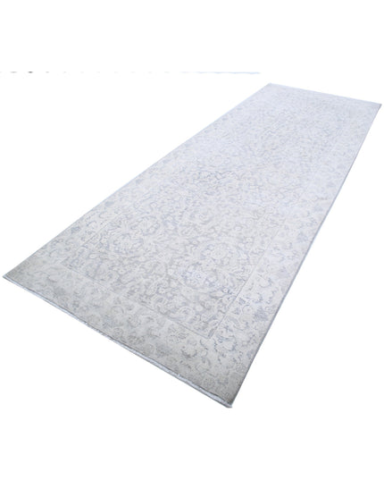 Serenity 4' 9" X 12' 9" Hand Knotted Wool Rug 4' 9" X 12' 9" (145 X 389) / Grey / Wool