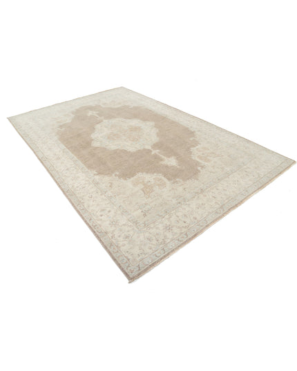 Serenity 6' 7" X 10' 4" Hand Knotted Wool Rug 6' 7" X 10' 4" (201 X 315) / Brown / Wool