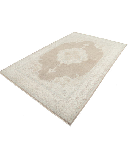 Serenity 6' 7" X 10' 4" Hand Knotted Wool Rug 6' 7" X 10' 4" (201 X 315) / Brown / Wool