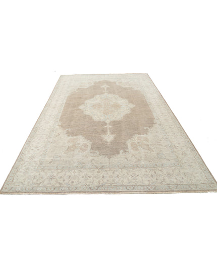 Serenity 6' 7" X 10' 4" Hand Knotted Wool Rug 6' 7" X 10' 4" (201 X 315) / Brown / Wool