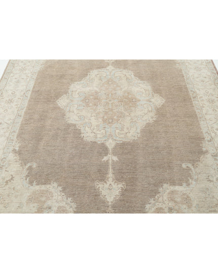 Serenity 6' 7" X 10' 4" Hand Knotted Wool Rug 6' 7" X 10' 4" (201 X 315) / Brown / Wool