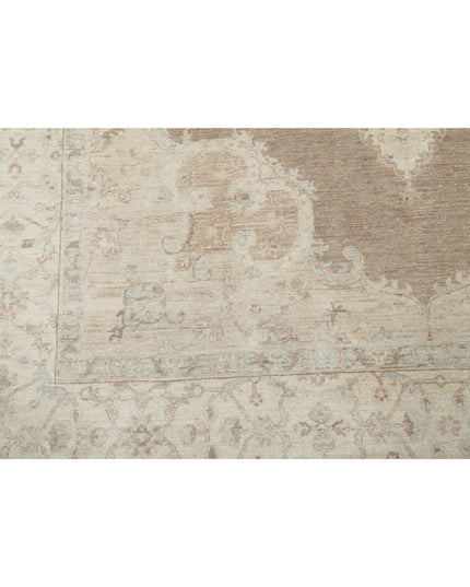 Serenity 6' 7" X 10' 4" Hand Knotted Wool Rug 6' 7" X 10' 4" (201 X 315) / Brown / Wool