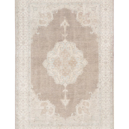 Serenity 6' 7" X 10' 4" Hand Knotted Wool Rug 6' 7" X 10' 4" (201 X 315) / Brown / Wool