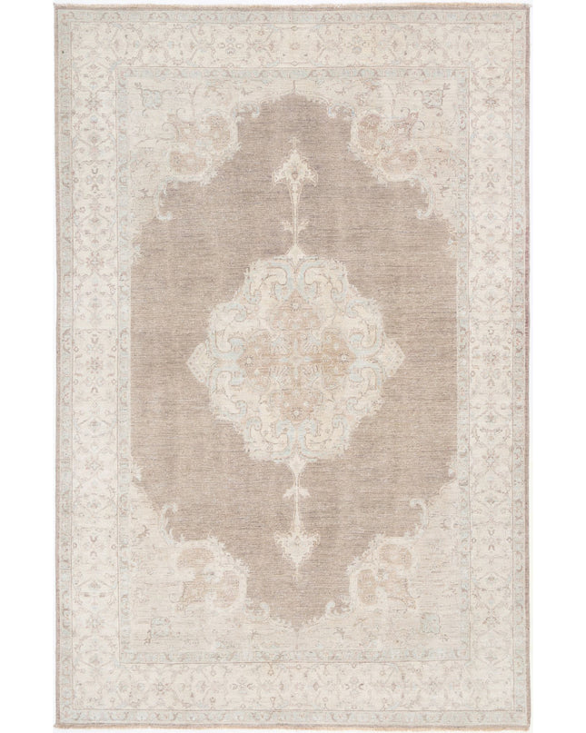 Serenity 6' 7" X 10' 4" Hand Knotted Wool Rug 6' 7" X 10' 4" (201 X 315) / Brown / Wool