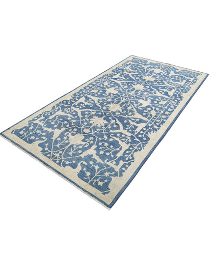 Serenity 4' 10" X 9' 0" Hand Knotted Wool Rug 4' 10" X 9' 0" (147 X 274) / Blue / Wool