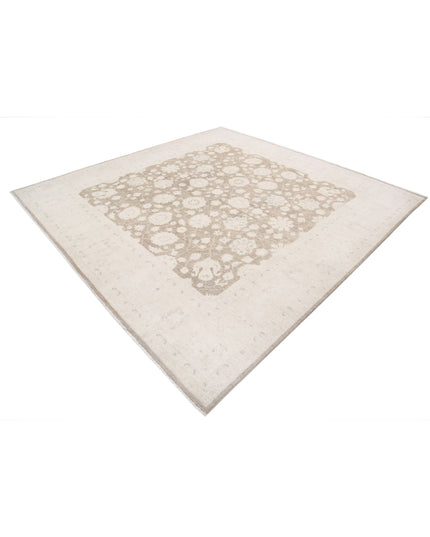 Serenity 9' 7" X 9' 7" Hand Knotted Wool Rug 9' 7" X 9' 7" (292 X 292) / Taupe / Wool