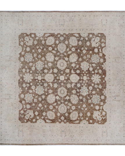 Serenity 9' 7" X 9' 7" Hand Knotted Wool Rug 9' 7" X 9' 7" (292 X 292) / Taupe / Wool