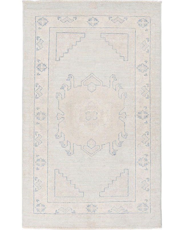 Serenity 2' 11" X 4' 9" Hand Knotted Wool Rug 2' 11" X 4' 9" (89 X 145) / Blue / Wool
