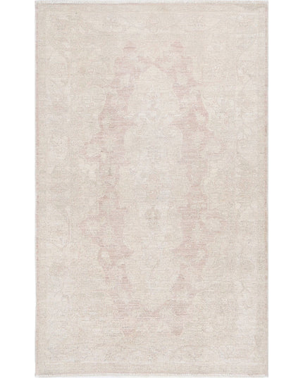 Serenity 2' 11" X 4' 8" Hand Knotted Wool Rug 2' 11" X 4' 8" (89 X 142) / Pink / Wool