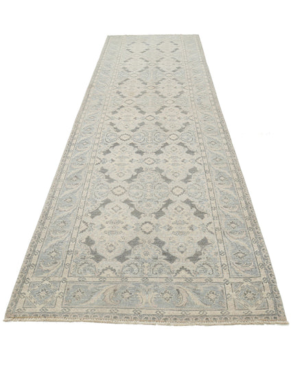 Serenity 3' 10" X 13' 7" Hand Knotted Wool Rug 3' 10" X 13' 7" (117 X 414) / Grey / Wool