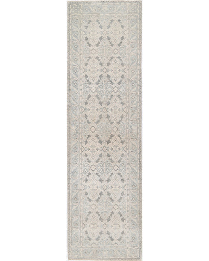 Serenity 3' 10" X 13' 7" Hand Knotted Wool Rug 3' 10" X 13' 7" (117 X 414) / Grey / Wool
