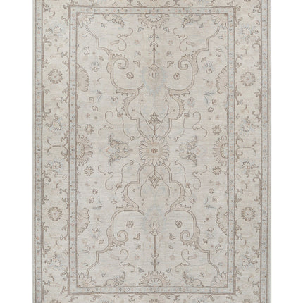Serenity 6' 0" X 8' 11" Hand Knotted Wool Rug 6' 0" X 8' 11" (183 X 272) / Ivory / Wool