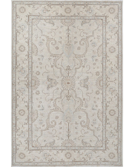 Serenity 6' 0" X 8' 11" Hand Knotted Wool Rug 6' 0" X 8' 11" (183 X 272) / Ivory / Wool