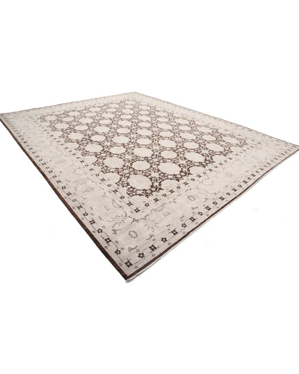 Serenity 11' 8" X 14' 5" Hand Knotted Wool Rug 11' 8" X 14' 5" (356 X 440) / Brown / Wool