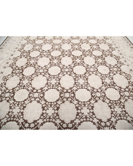 Serenity 11' 8" X 14' 5" Hand Knotted Wool Rug 11' 8" X 14' 5" (356 X 440) / Brown / Wool