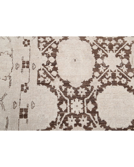 Serenity 11' 8" X 14' 5" Hand Knotted Wool Rug 11' 8" X 14' 5" (356 X 440) / Brown / Wool