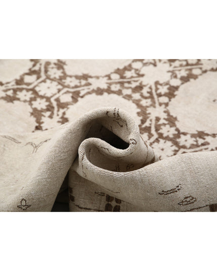 Serenity 11' 8" X 14' 5" Hand Knotted Wool Rug 11' 8" X 14' 5" (356 X 440) / Brown / Wool