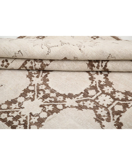 Serenity 11' 8" X 14' 5" Hand Knotted Wool Rug 11' 8" X 14' 5" (356 X 440) / Brown / Wool