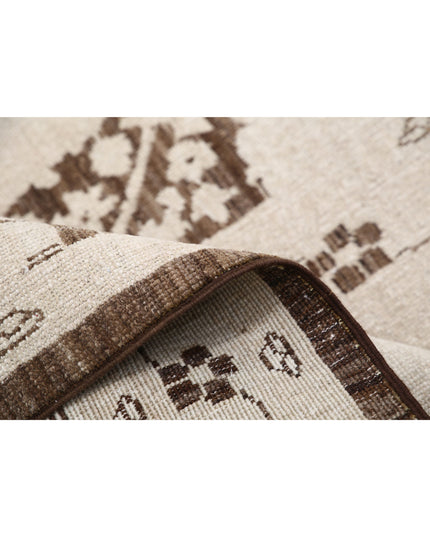 Serenity 11' 8" X 14' 5" Hand Knotted Wool Rug 11' 8" X 14' 5" (356 X 440) / Brown / Wool