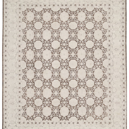 Serenity 11' 8" X 14' 5" Hand Knotted Wool Rug 11' 8" X 14' 5" (356 X 440) / Brown / Wool