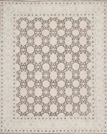 Serenity 11' 8" X 14' 5" Hand Knotted Wool Rug 11' 8" X 14' 5" (356 X 440) / Brown / Wool