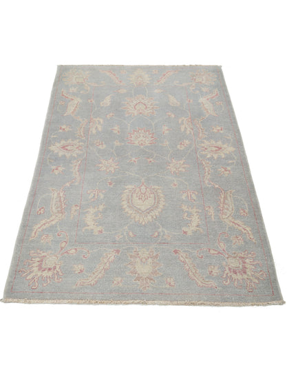 Serenity 3' 2" X 5' 1" Hand Knotted Wool Rug 3' 2" X 5' 1" (97 X 155) / Grey / Wool