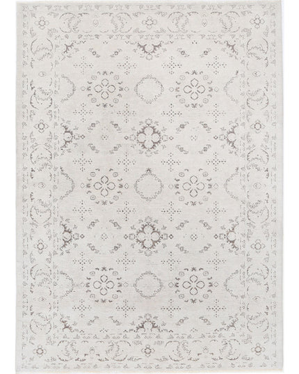 Serenity 6' 1" X 7' 7" Hand Knotted Wool Rug 6' 1" X 7' 7" (185 X 231) / Ivory / Wool