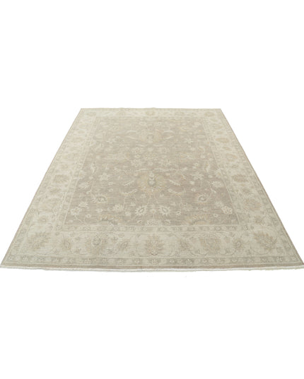 Serenity 6' 4" X 8' 0" Hand Knotted Wool Rug 6' 4" X 8' 0" (193 X 244) / Taupe / Wool