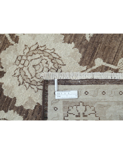 Serenity 3' 11" X 12' 5" Hand Knotted Wool Rug 3' 11" X 12' 5" (119 X 379) / Brown / Wool