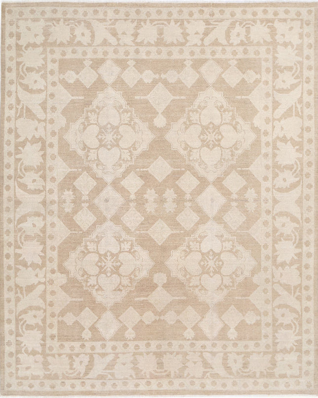 Serenity 7' 10" X 9' 9" Hand Knotted Wool Rug 7' 10" X 9' 9" (239 X 297) / Taupe / Wool
