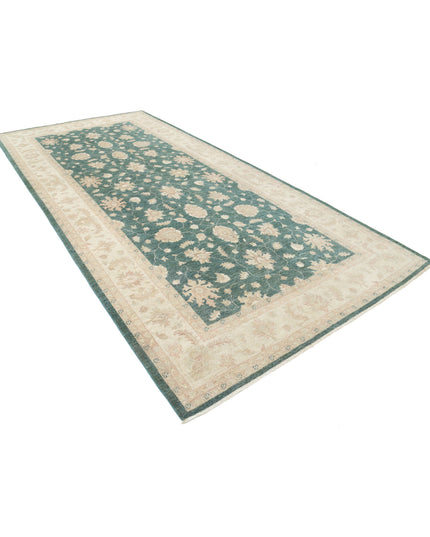 Serenity 6' 5" X 13' 0" Hand Knotted Wool Rug 6' 5" X 13' 0" (196 X 396) / Green / Wool