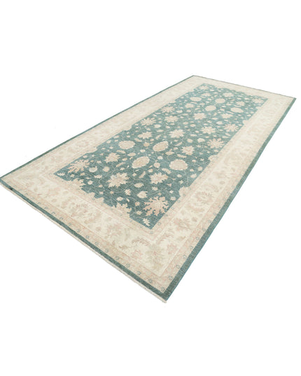 Serenity 6' 5" X 13' 0" Hand Knotted Wool Rug 6' 5" X 13' 0" (196 X 396) / Green / Wool