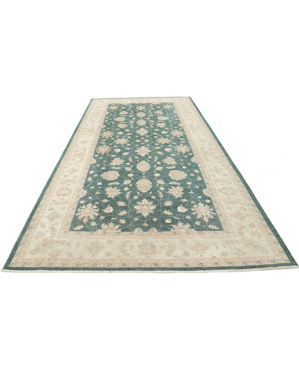 Serenity 6' 5" X 13' 0" Hand Knotted Wool Rug 6' 5" X 13' 0" (196 X 396) / Green / Wool