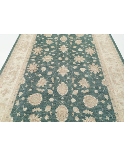 Serenity 6' 5" X 13' 0" Hand Knotted Wool Rug 6' 5" X 13' 0" (196 X 396) / Green / Wool