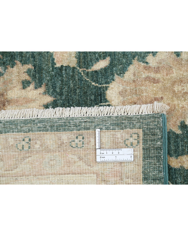 Serenity 6' 5" X 13' 0" Hand Knotted Wool Rug 6' 5" X 13' 0" (196 X 396) / Green / Wool
