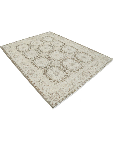 Serenity 6' 6" X 8' 6" Hand Knotted Wool Rug 6' 6" X 8' 6" (198 X 259) / Brown / Wool