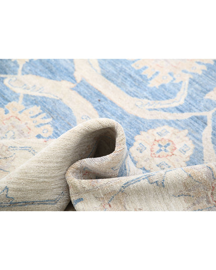 Serenity 9' 2" X 10' 0" Hand Knotted Wool Rug 9' 2" X 10' 0" (280 X 305) / Blue / Wool