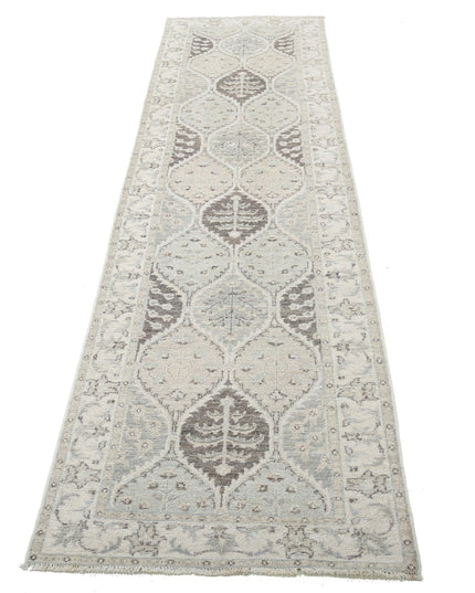Serenity 2' 6" X 9' 5" Hand Knotted Wool Rug 2' 6" X 9' 5" (76 X 287) / Grey / Wool