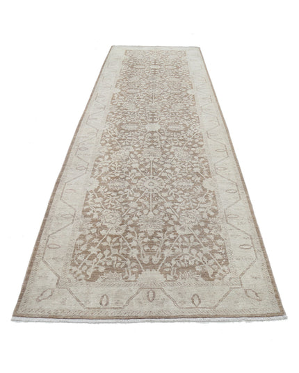 Serenity 4' 0" X 13' 4" Hand Knotted Wool Rug 4' 0" X 13' 4" (122 X 406) / Brown / Wool
