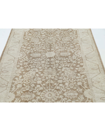 Serenity 4' 0" X 13' 4" Hand Knotted Wool Rug 4' 0" X 13' 4" (122 X 406) / Brown / Wool