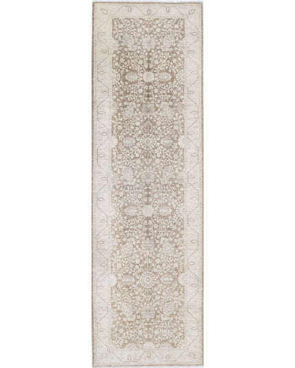 Serenity 4' 0" X 13' 4" Hand Knotted Wool Rug 4' 0" X 13' 4" (122 X 406) / Brown / Wool