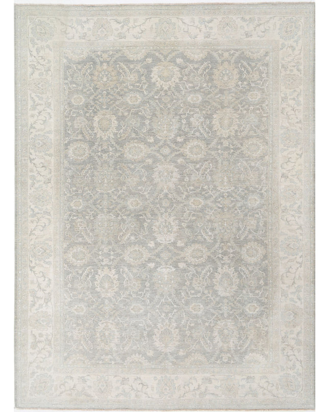 Serenity 9' 7" X 12' 10" Hand Knotted Wool Rug 9' 7" X 12' 10" (292 X 391) / Grey / Wool